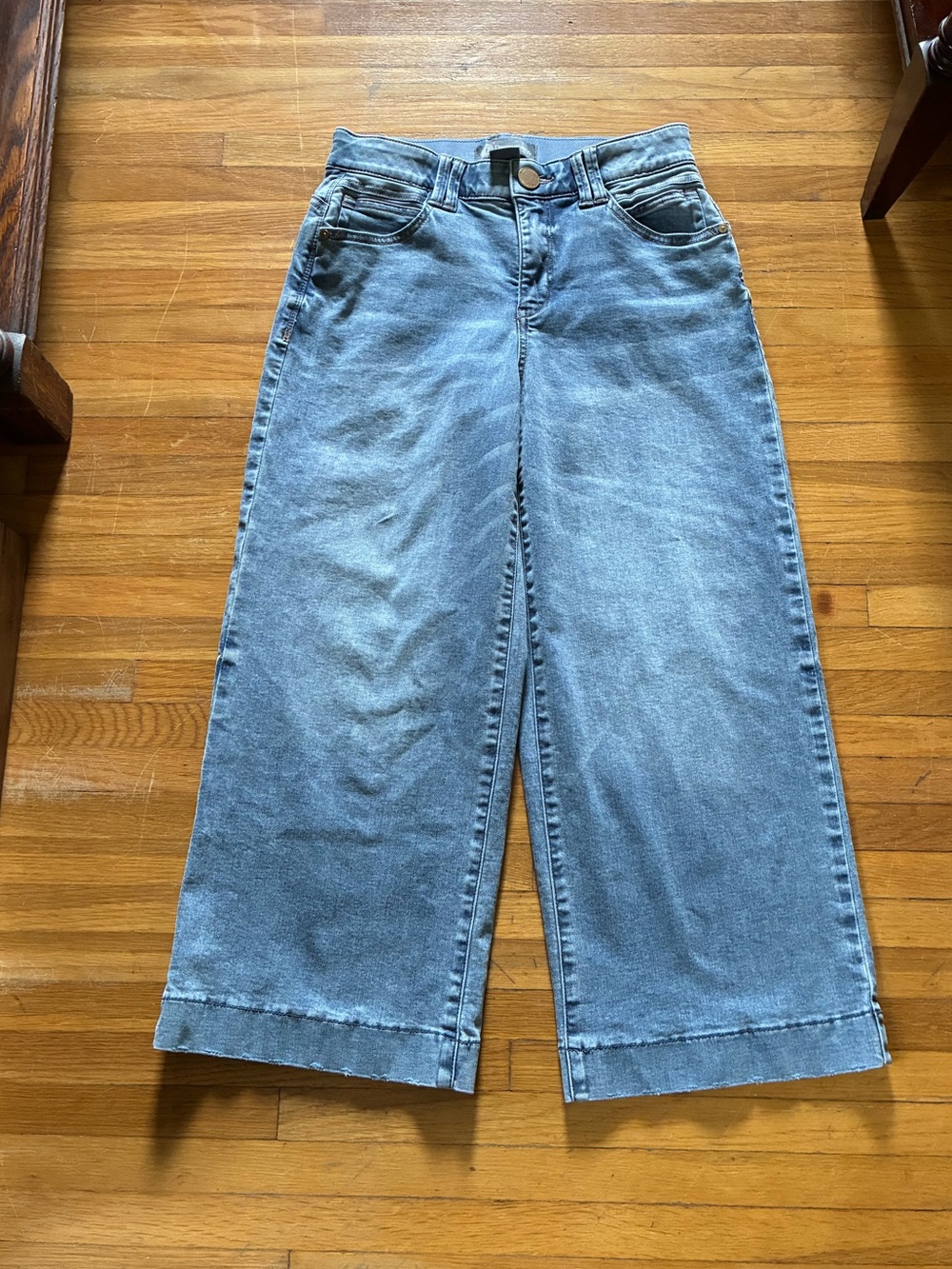 Worn Once Democracy Size 4 Wide Leg Denim Jeans Light Wash Ab Technology Crop